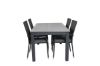 Imagine Masa de dining Albany - 160/240 - Negru/Gri - Scaun Anna - Negru 4