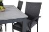 Imagine Masa de dining Albany - 160/240 - Negru/Gri - Scaun Anna - Negru 4