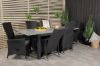 Imagine Masa de dining extensibila Albany - 160/240 - Negru/Gri - Scaun Padova (Incliner) - Negru/Gri 6