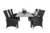 Imagine Masa de dining extensibila Albany - 160/240 - Negru/Gri - Scaun Padova (Incliner) - Negru/Gri 6