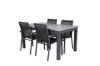 Imagine Masa de dining Albany 160/240*100 - Aluminiu negru / Aintwood gri + Scaun cu brate Parma (sta