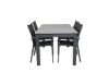 Imagine Masa de dining Albany 160/240*100 - Aluminiu negru / Aintwood gri + Scaun cu brate Parma (sta