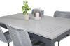 Imagine Masă de dining Albany 160/240*100 - Alu negru / Aintwood gri + 4 scaune de dining Lindos - Negru / Gri