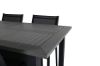 Imagine Masa de dining Albany extensibila 160/240*100 - Aluminiu negru / Aintwood gri + Scaun de brat Santorini (Se poate stivui) - Aluminiu negru / Textilene negru_4