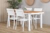 Imagine Masa de dining Panama 152/210*90 - Aluminiu alb / Teak + Scaun cu brate Santorini (Suprapus