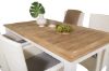 Imagine Masa de dining Panama extensibilă 152/210*90 - Aluminiu alb / Teak+ Fotoliu Malin cu pernă -