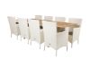 Imagine Panama Table 160/240 - White/Teak ersätter 6023-550L - Malin Karmstol med dyna - Vit / grå dyna 8