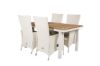 Imagine Masa de dining Panama 160/240 - Alb/Teak înlocuiește 6023-550L - Scaun Padova (recliner) - Alb/Gri 4