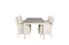 Imagine Albany Dining Table 152/210*90 - White Alu / Grey Aintwood+Malin Arm Chair with cushion - White / Grey cushion_4