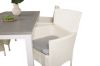 Imagine Albany Dining Table 152/210*90 - White Alu / Grey Aintwood+Malin Arm Chair with cushion - White / Grey cushion_4