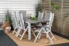 Imagine Albany Dining Table 152/210*90 - White Alu / Grey Aintwood+Albany Chair 5:pos - White Alu / Grey Textilene / Aintwood_6