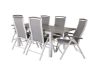 Imagine Albany Dining Table 152/210*90 - White Alu / Grey Aintwood+Albany Chair 5:pos - White Alu / Grey Textilene / Aintwood_6