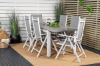 Imagine Albany Dining Table 152/210*90 - White Alu / Grey Aintwood+Break 5:pos Chair - White alu / Grey Textilene_6