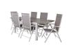 Imagine Albany Dining Table 152/210*90 - White Alu / Grey Aintwood+Break 5:pos Chair - White alu / Grey Textilene_6