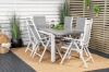 Imagine Albany Dining Table 152/210*90 - White Alu / Grey Aintwood+Break 5:pos Chair - White alu / Grey Textilene_6