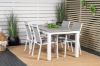 Imagine Vă rugăm să traduceți complet Albany Dining Table 152/210*90 - White Alu / Grey Aintwood+Parma Arm Chair (stac