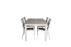 Imagine Vă rugăm să traduceți complet Albany Dining Table 152/210*90 - White Alu / Grey Aintwood+Parma Arm Chair (stac