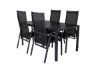 Imagine Masa de dining Break - 150*90 Alu Negru / Aintwood Negru + Scaun reclinabil Copacabana (stivuibil) - Alu Negru / Textilene Negru_4