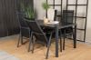 Imagine Masa de dining Break - 150*90 Alu Negru / Aintwood Negru + Scaun reclinabil Copacabana (stivuibil) - Alu Negru / Textilene Negru_4