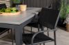 Imagine Masa de dining Albany 152/210*90 - Aluminiu negru / Aintwood gri + Scaun cu brate Santorini (stivuibil) - Aluminiu negru / Textilene negru_4