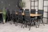 Imagine Masa de dining Panama 160/240*90 - Aluminiu negru / Teak+ 5 scaune Break: Pos - Aluminiu negru / Textilene negru_8