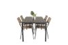 Imagine Masa de dining Break - 150*90 Alu negru / Aintwood negru +Lindos - Scaun - Alu negru / Sfoara latte_4