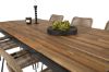 Imagine Masa de dining Bois 200*100cm - Picioare negre / Acacia +Lindos - Scaun cu brate - Negru