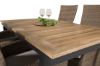 Imagine Masa de dining Panama 160/240*90 - Aluminiu Negru / Teak + Scaun reclinabil Padova cu pernă - Natură / Perne nisip_4