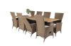 Imagine Tabel de dining Panama 160/240*90 - Aluminiu negru / Teak + Scaun reclinabil Padova cu pernă - Natural / Pernă nisip_8