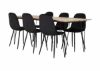 Imagine Vă rugăm să traduceți complet Bali Matbord - Svart / Naturträ - 200*90*H75+Polar Dining Chair - Black legs / Black Velvet_6