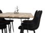 Imagine Vă rugăm să traduceți complet Bali Matbord - Svart / Naturträ - 200*90*H75+Polar Dining Chair - Black legs / Black Velvet_6