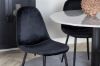 Imagine Masa de dining Razzia de 106cm - Terazzo gri / scaun de dining Black+Polar - picioare negre / catifea neagra_4