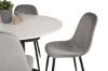 Imagine Razzia Dining Table 106cm - White Terazzo / Black+Polar Dining Chair - Black legs / Light Grey Velvet_4