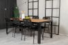 Imagine Masa de dining Bois 200*100cm - Picioare Negre / Acacia + Scaun Lindos - Aluminiu Negru