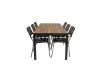 Imagine Masa de dining Bois 200*100cm - Picioare Negre / Acacia + Scaun Lindos - Aluminiu Negru