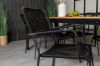 Imagine Masa de dining Bois 200*100cm - Picioare Negre / Acacia + Scaun Lindos - Aluminiu Negru