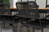 Imagine Masa de dining Bois 200*100cm - Picioare Negre / Acacia + Scaun Lindos - Aluminiu Negru