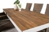 Imagine Masa de dining Bois 200*100cm - Alu alb / Acacia + Scaun cu brate Padova cu pernă înclinabil - Natură / Pernă de nisip_6