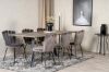 Imagine Masa de dining Marina - Culoare neagra / stejar gri - 180*90*H75+ Scaun Limhamn Light - catifea gri_6