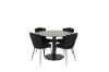 Imagine Estelle runt Matbord - Svart / Svart marmor - ø106*H75+Limhamn Light - Chair - Black Velvet_4