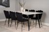 Imagine Masa de dining Polar - Negru / Alb - 180*90*H75 + Scaun Limhamn Light - Negru Catifea_6