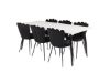 Imagine Masa de dining Polar - Negru / Alb - 180*90*H75 + Scaun Limhamn Light - Negru Catifea_6