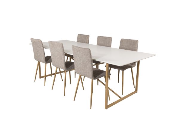 Imagine Masa de dining Palace - Ek-look / Alb - 240*100*H75 +Windu Lyx Ersätts med 29908-440