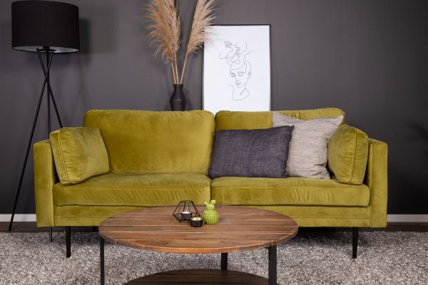 Imagine Boom - 3 seat sofa Velvet - Spring Green+Black Legs for Boom Sofa - FULL SET_1