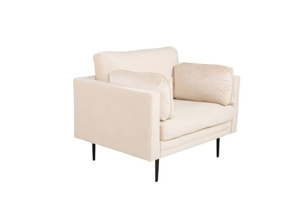 Imagine Boom - Single Chair Velvet - Creme+Black Legs for Boom Sofa - FULL SET_1