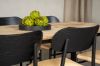 Imagine Masa de dining Cirebon 200*90cm - Teak / Negru + Scaun de dining Polly - Negru / Natură _6