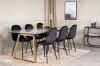 Imagine Estelle Matbord - Borstad Mässing / Svart Marmor - 200*90*H76+Polar Dining Chair - Black legs / Black Velvet_6