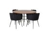 Imagine Copenhaga - Masa de dining rotunda - Maro/Negru+ Scaun - Catifea Neagra_4