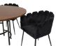 Imagine Copenhaga - Masa de dining rotunda - Maro/Negru+ Scaun - Catifea Neagra_4