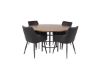 Imagine Masa de dining rotunda maro/negru Copenhaga +Scaun de dining stejar/negru Comfort